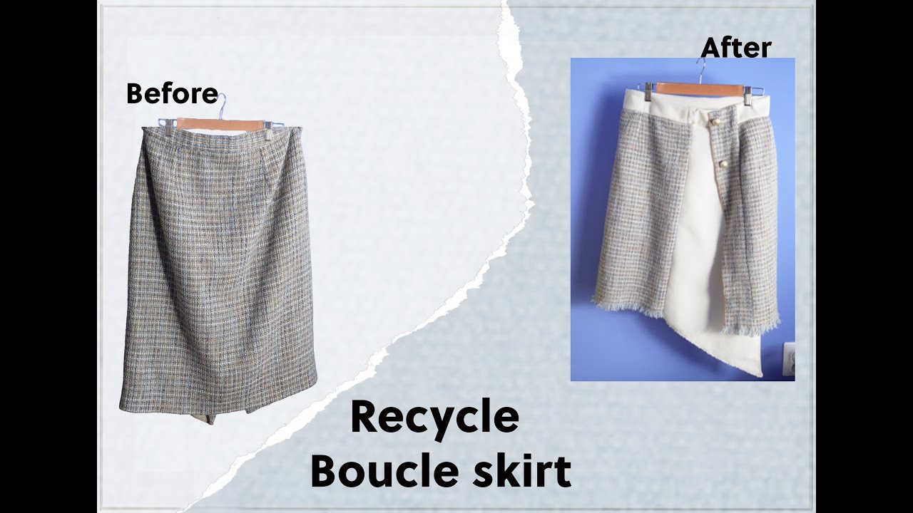 Recycle boucle skirt |Transformare fusta boucle inspirata din colectia Chanel 2026♻️👗