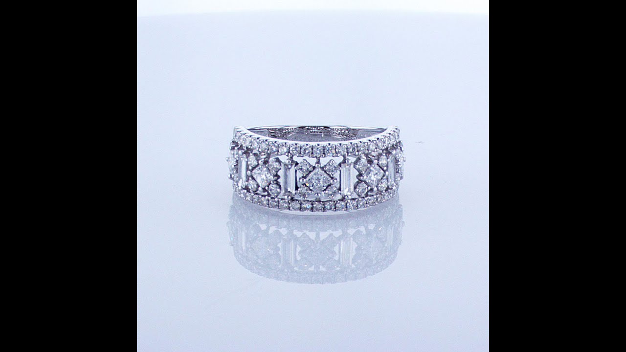 MIXED CUT DIAMOND RING SET IN 18KT WHITE GOLD  R-IDJ-00474 IDJ-019396