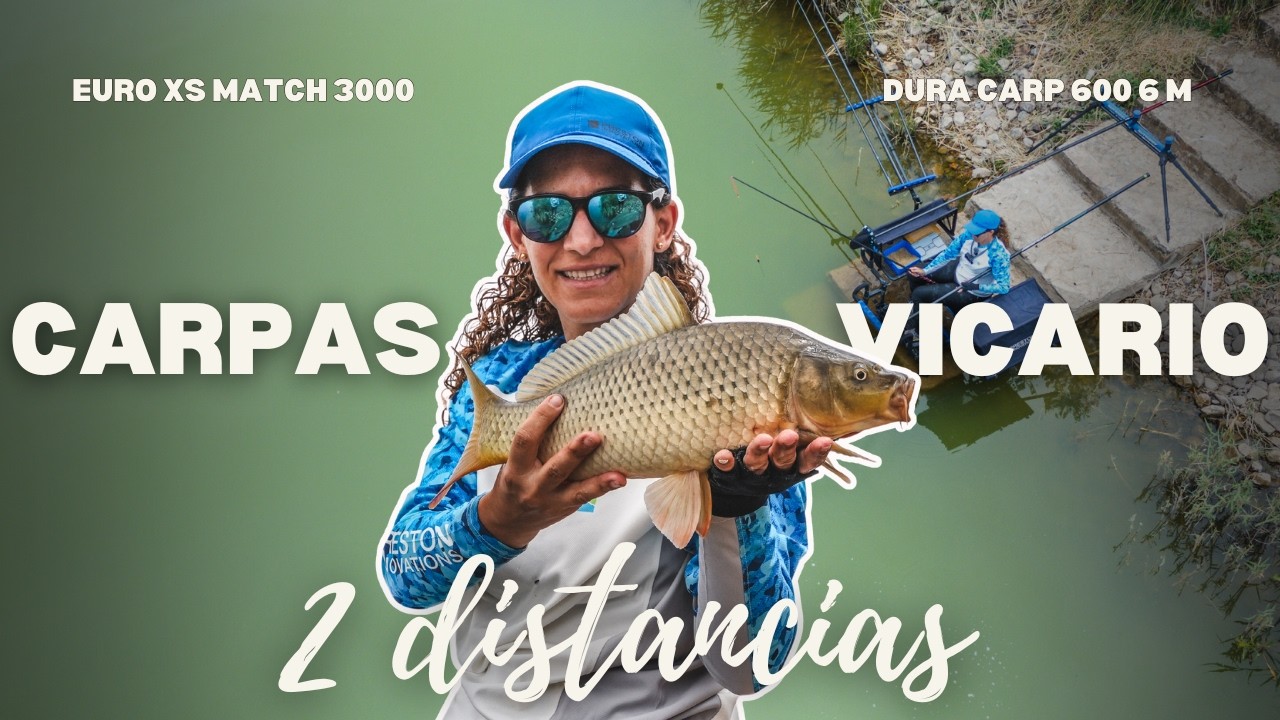 🎣 CARPAS A DOS DISTANCIAS EN EL VICARIO | Pesca de enchufable con Ornella Tosta