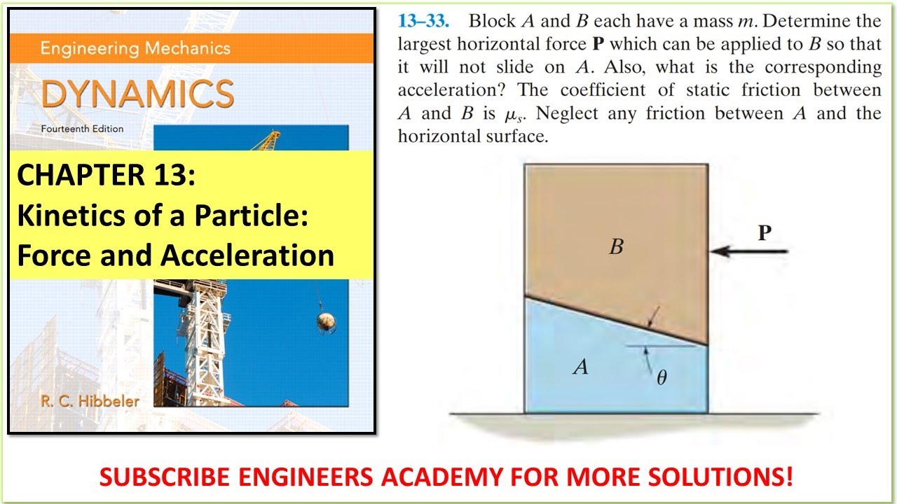 13-33 | Kinetics of a Particle | Chapter 13: Hibbeler Dynamics 14th ed |  Engineers Academy