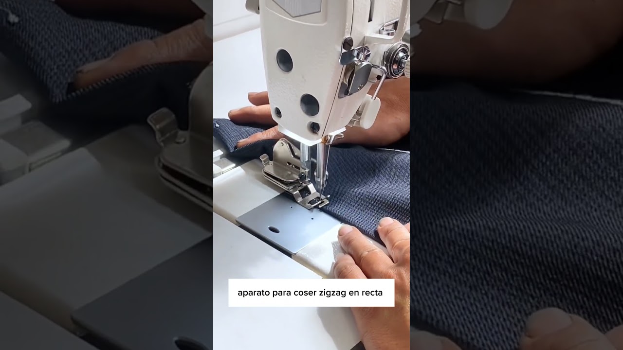 aparato para coser zigzag en maquina recta industrial. #shorts
