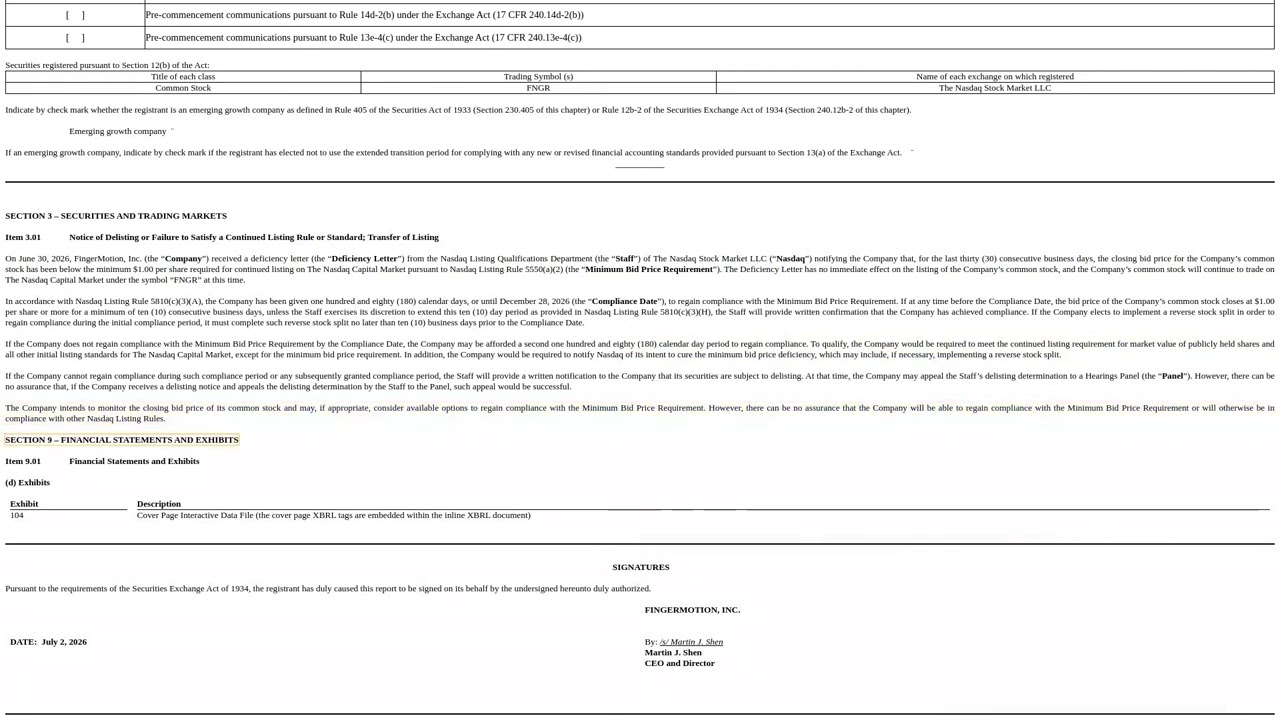 FNGR Nasdaq Delisting Risk: My Biggest Concern