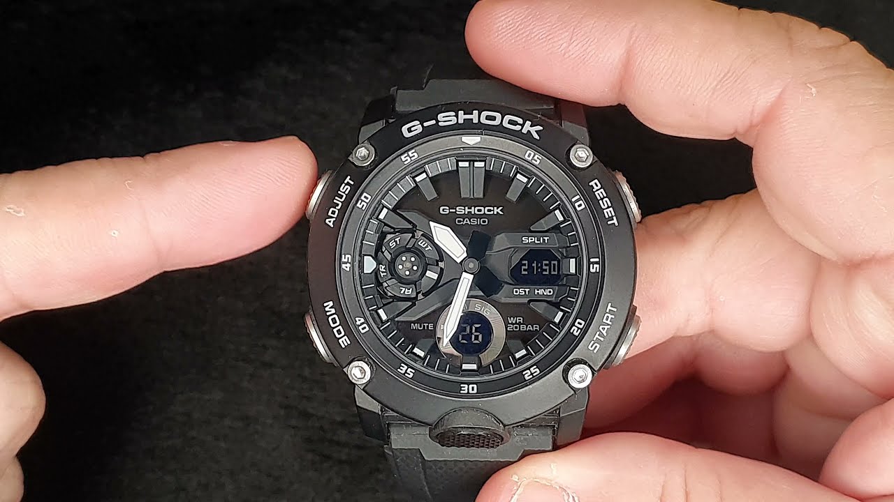 CASIO G-SHOCK GA-2000 AJUSTE DE PONTEIROS (H.SET)