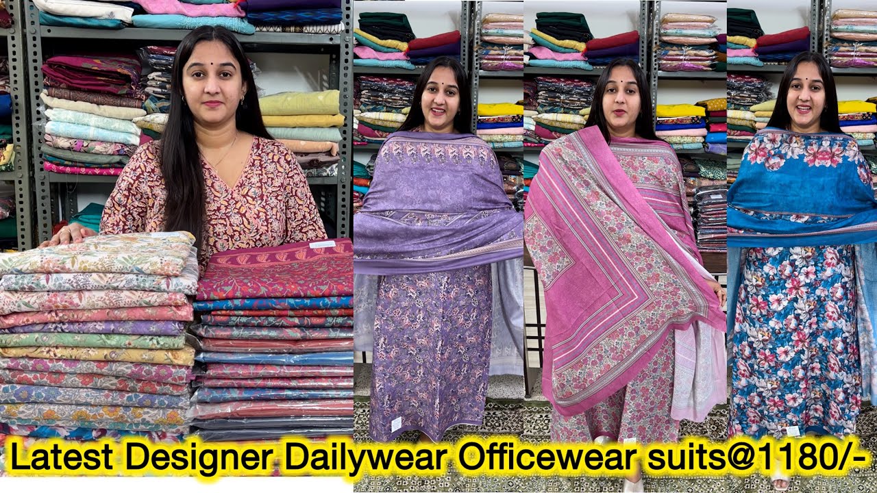 Rivaa brand  का धमाकेदार collection🌹 Latest Designer Dailywear Officewear suits@1180/- only🌹