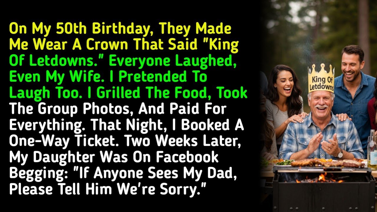 On My 50th Birthday, They Made Me Wear A Crown That Said 