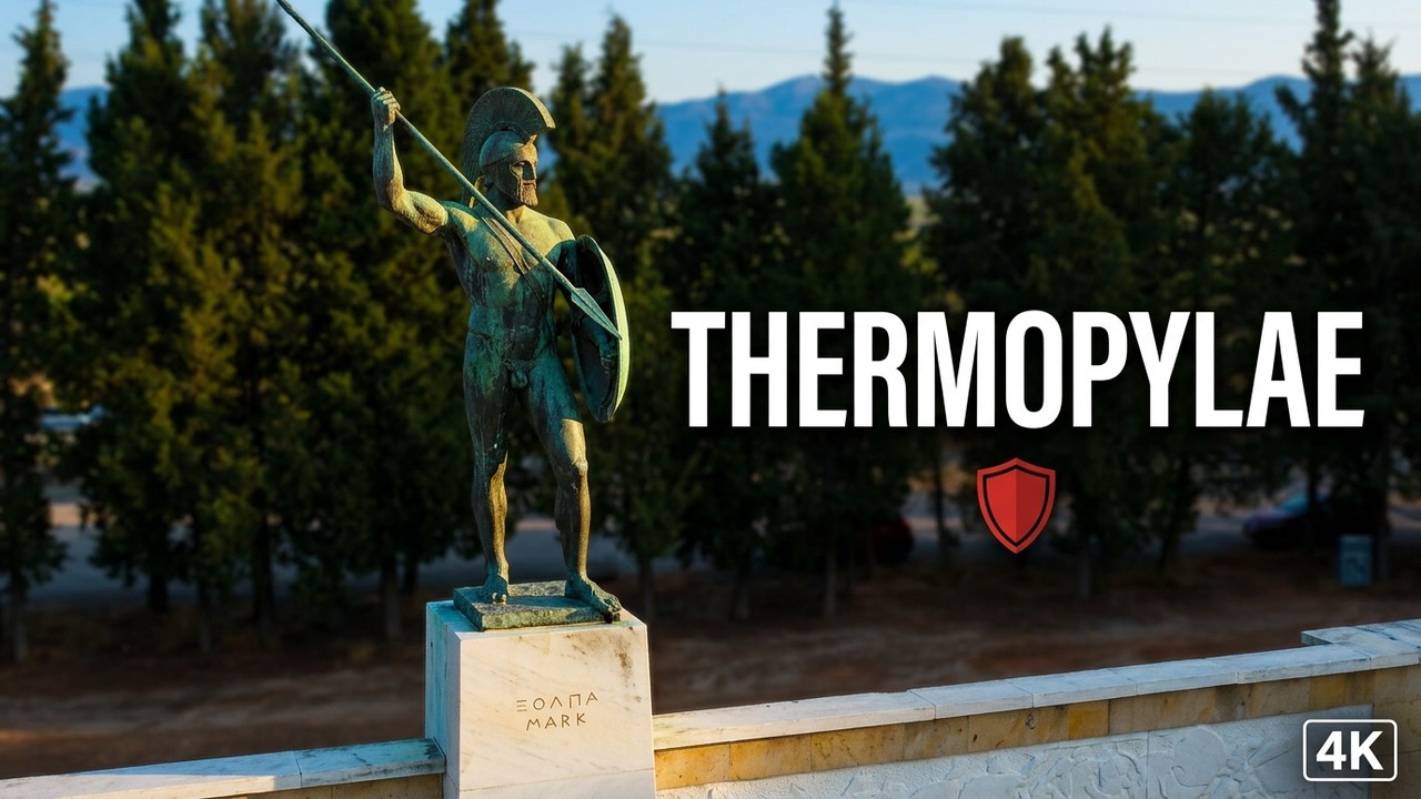 Leonidas Monument Thermopylae ''Molon Lave'' in 4k!