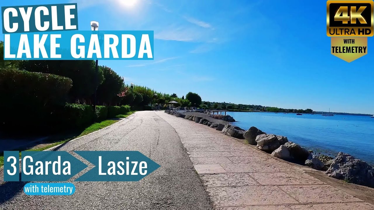 Lake Garda - Garda to Lazise - Indoor Cycling Video with telemetry
