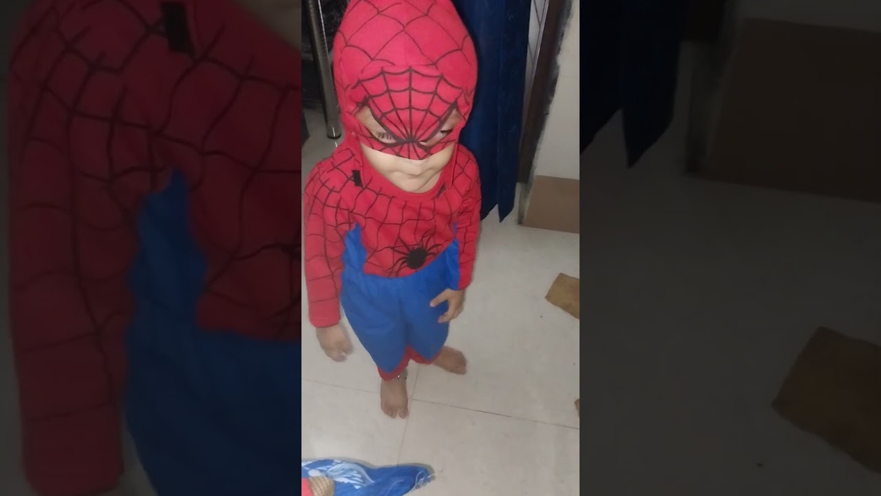 Kids || spider man || happy baby || fancy dress || mood || Shivansh || mirasdiary