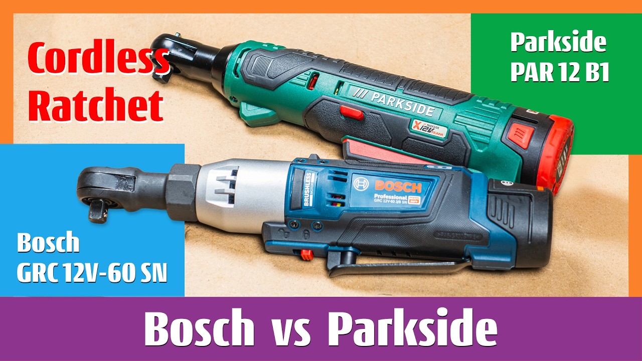 Bosch GRC 12V 60 SN vs Parkside PAR 12 B1 Cordless Ratchet Wrench 12V 