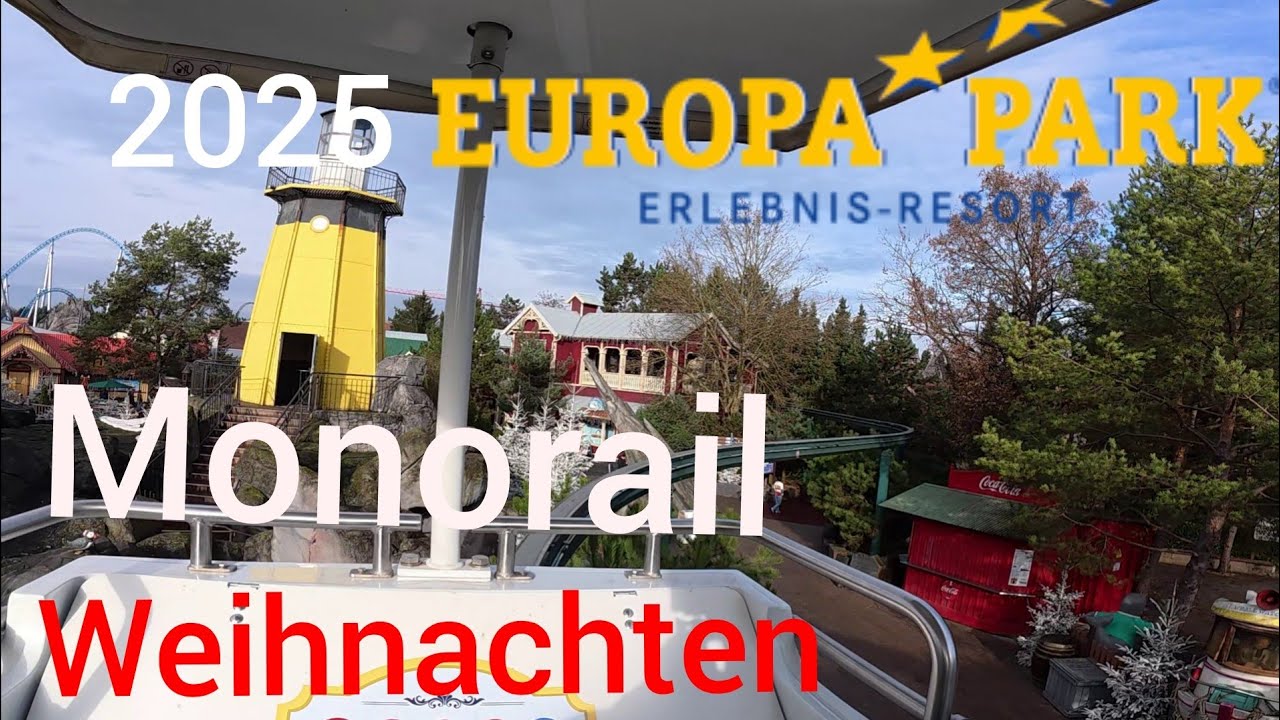 Monorail komplette Fahrt Europa Park Weihnachten #2025 Onride POV