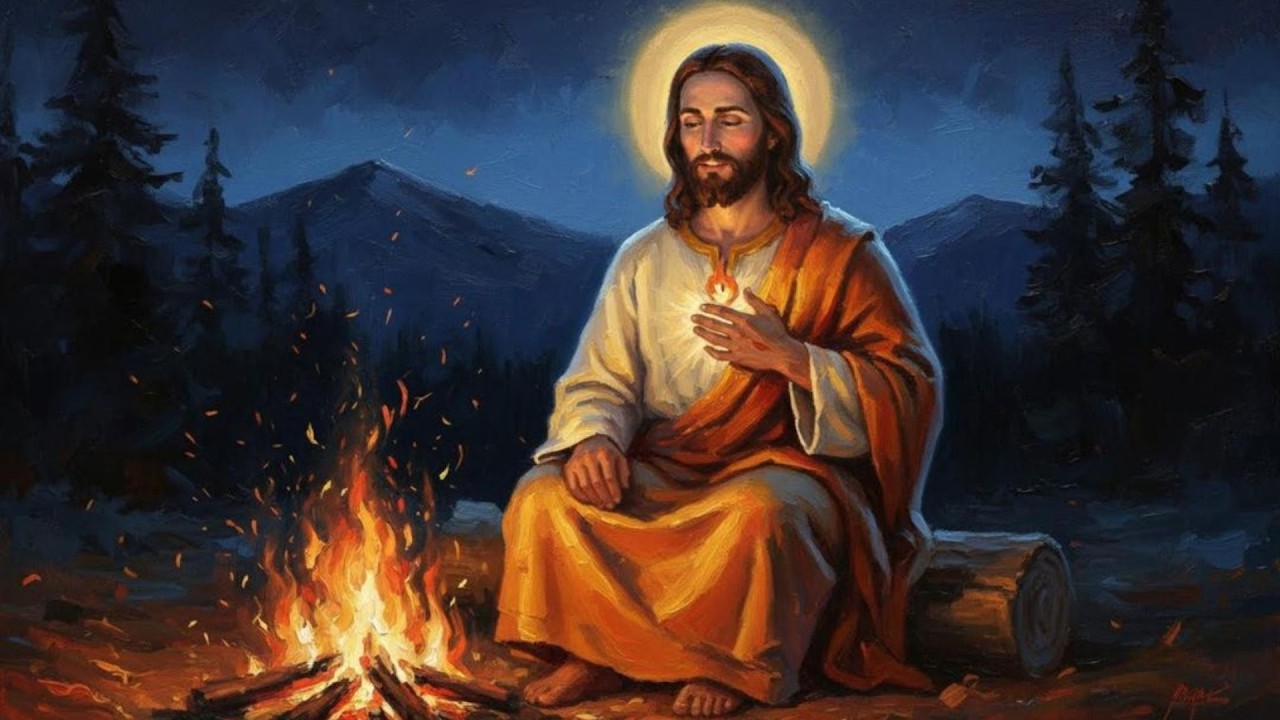 Stop Overthinking and Sleep | Calming Scripture with Warm Campfire