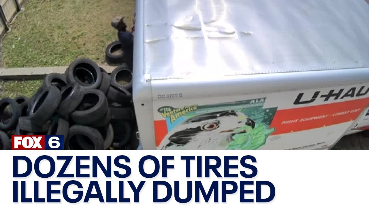 Milwaukee illegal dumping; tires, concrete plague man's property | FOX6 News Milwaukee