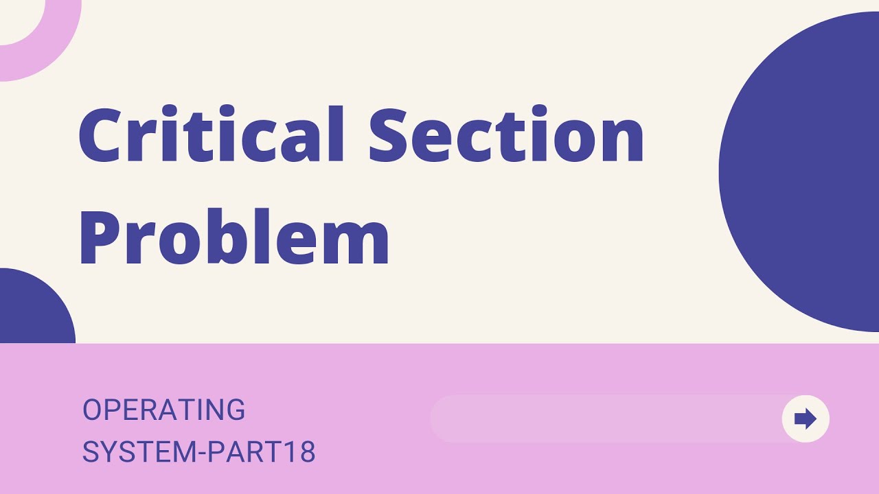 Critical Section Problem | Process Synchronization | Rules for Critical Section Problem | Lecture 18
