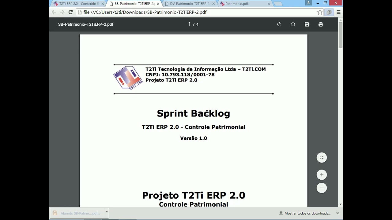 T2Ti ERP 2.0 - Delphi - Controle Patrimonial - Videoaula 02 - Documentação