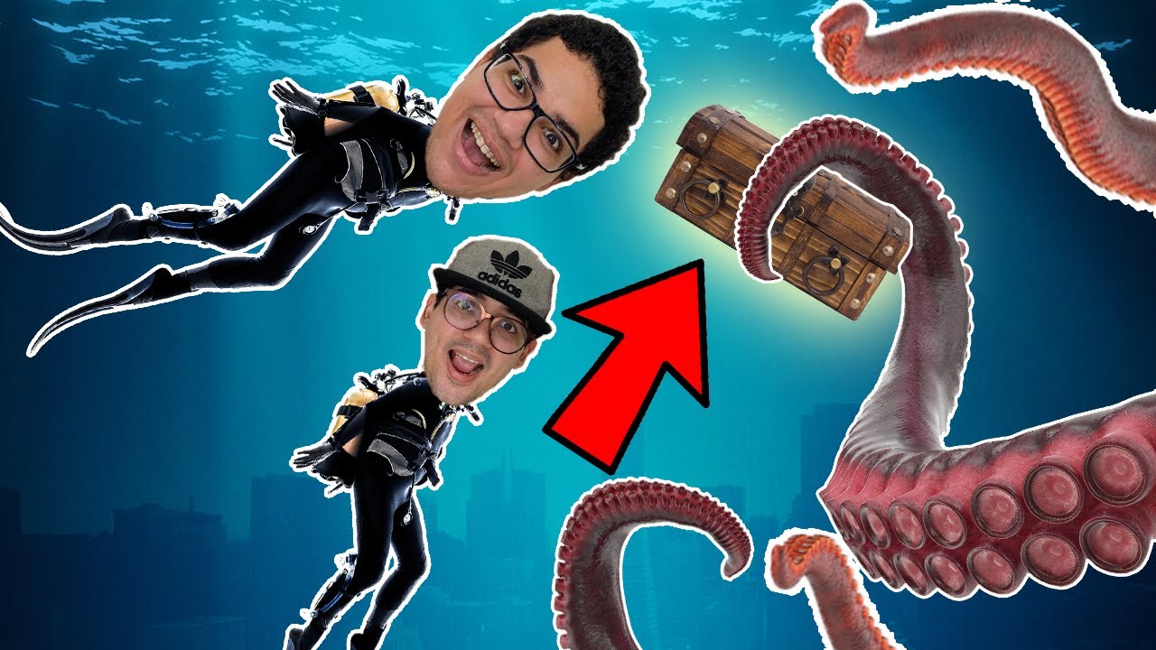 PEGAMOS O TESOURO SECRETO DENTRO DO POLVO GIGANTE!!! (CRAKEN)