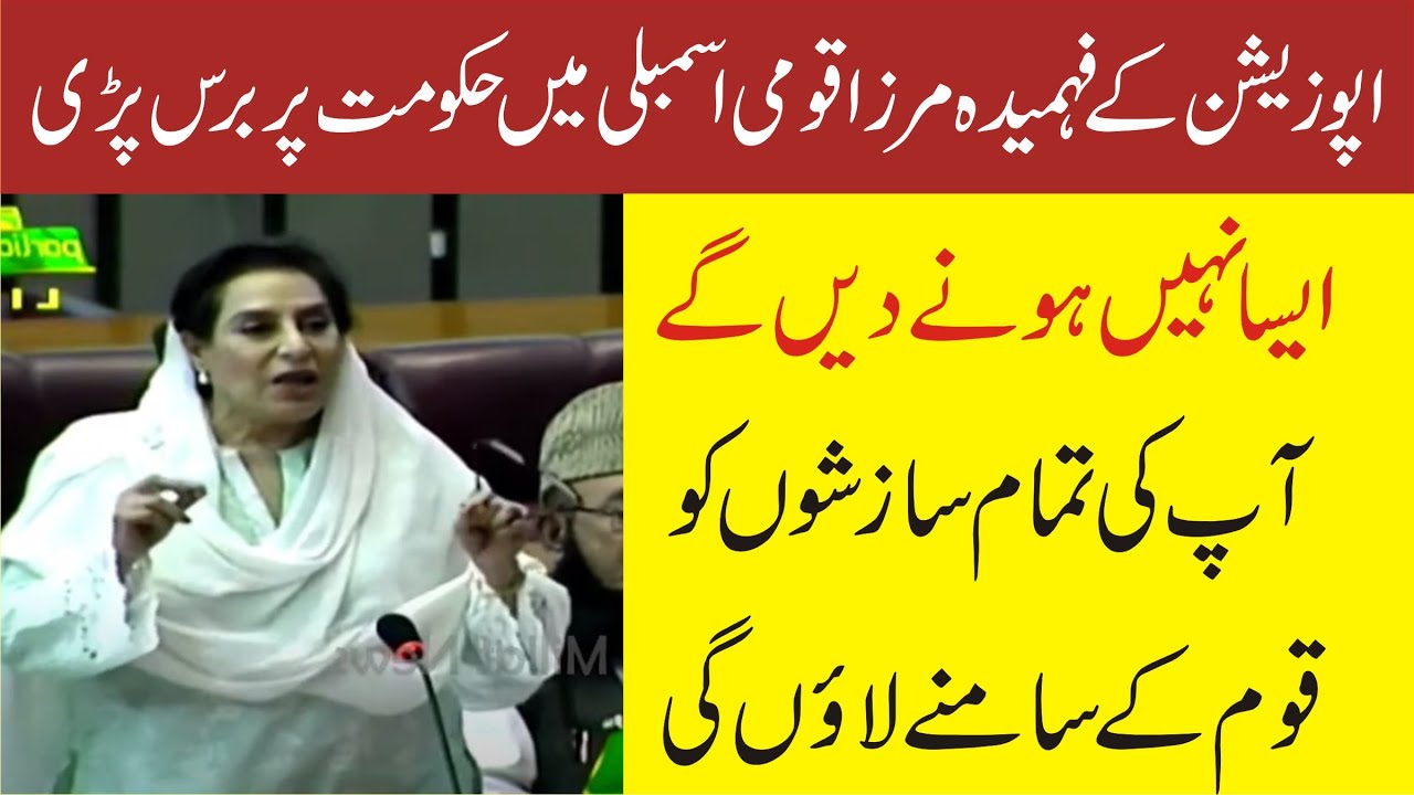 GDA Fahmida Mirza Sensational Speech In National Assembly | Charsadda Journalist