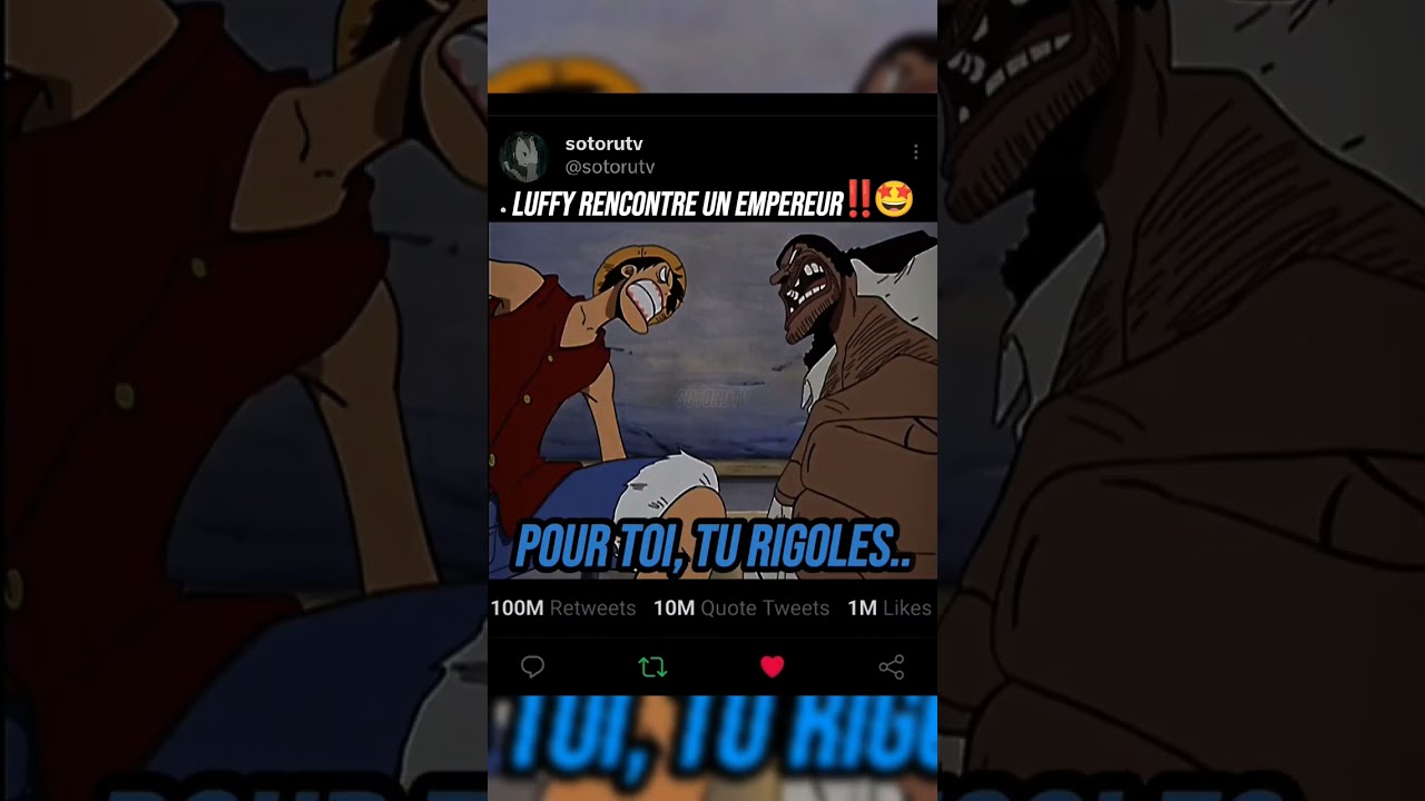 Luffy rencontre Barbe noire pour la premi&egrave;re fois ‼️🤩 #luffy #onepiece #anime #viralvideo #vues