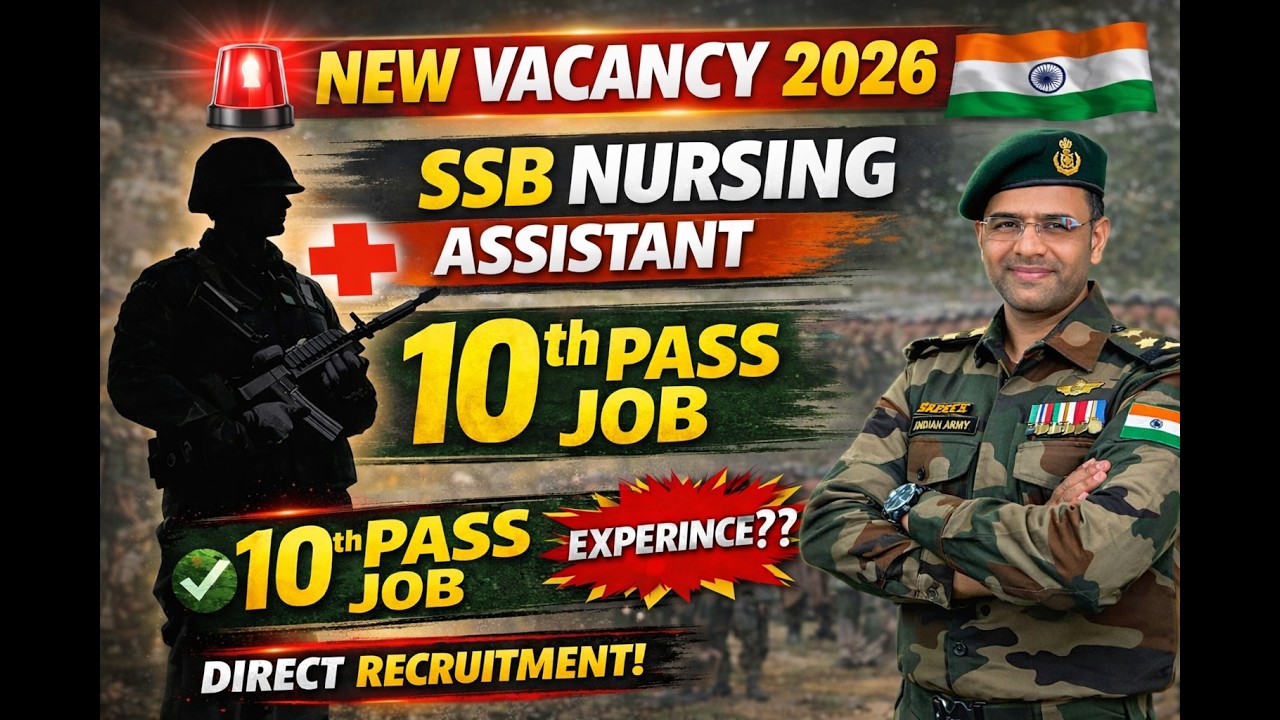 10th Pass Govt Job! SSB Nursing Assistant 2026 | Certificate + Eligibility Full Details