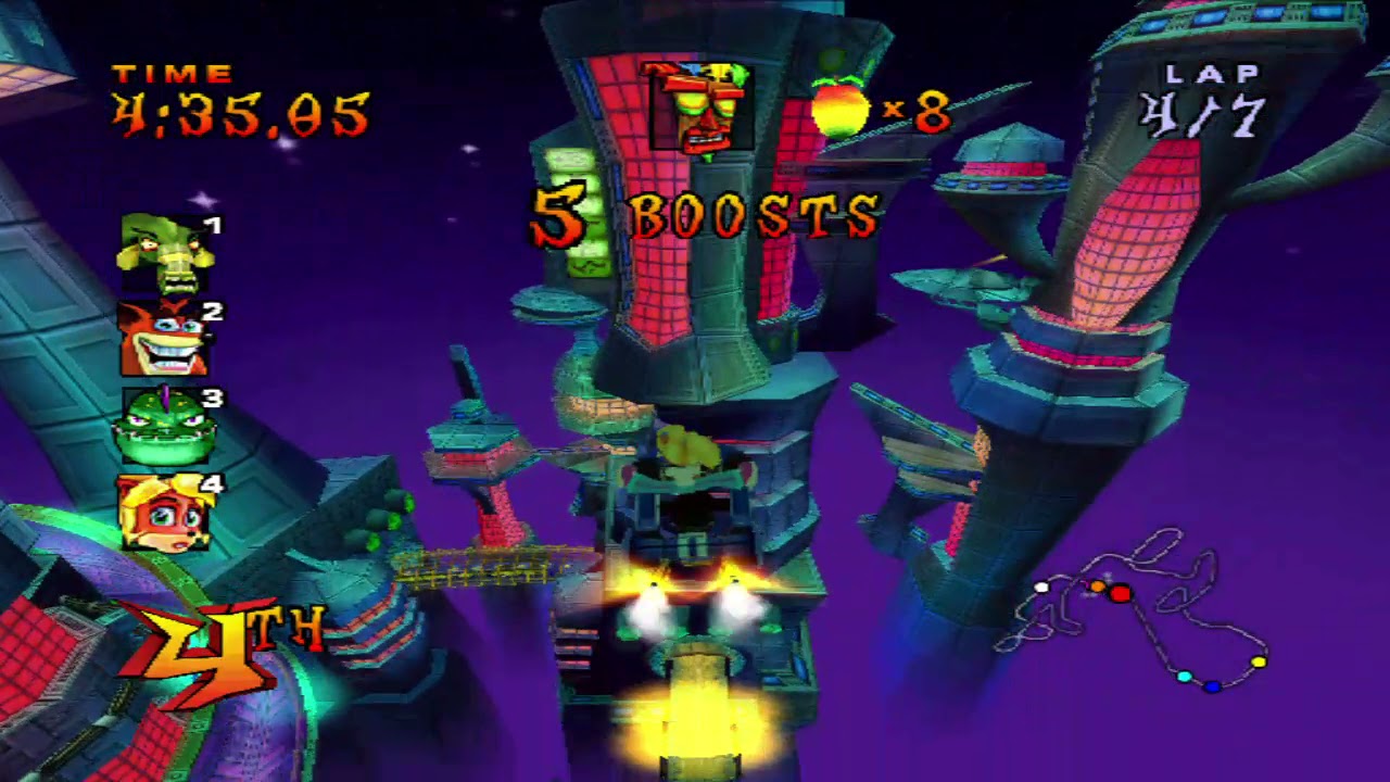 Crash Nitro Kart Electron Avenue 7 Laps Coco