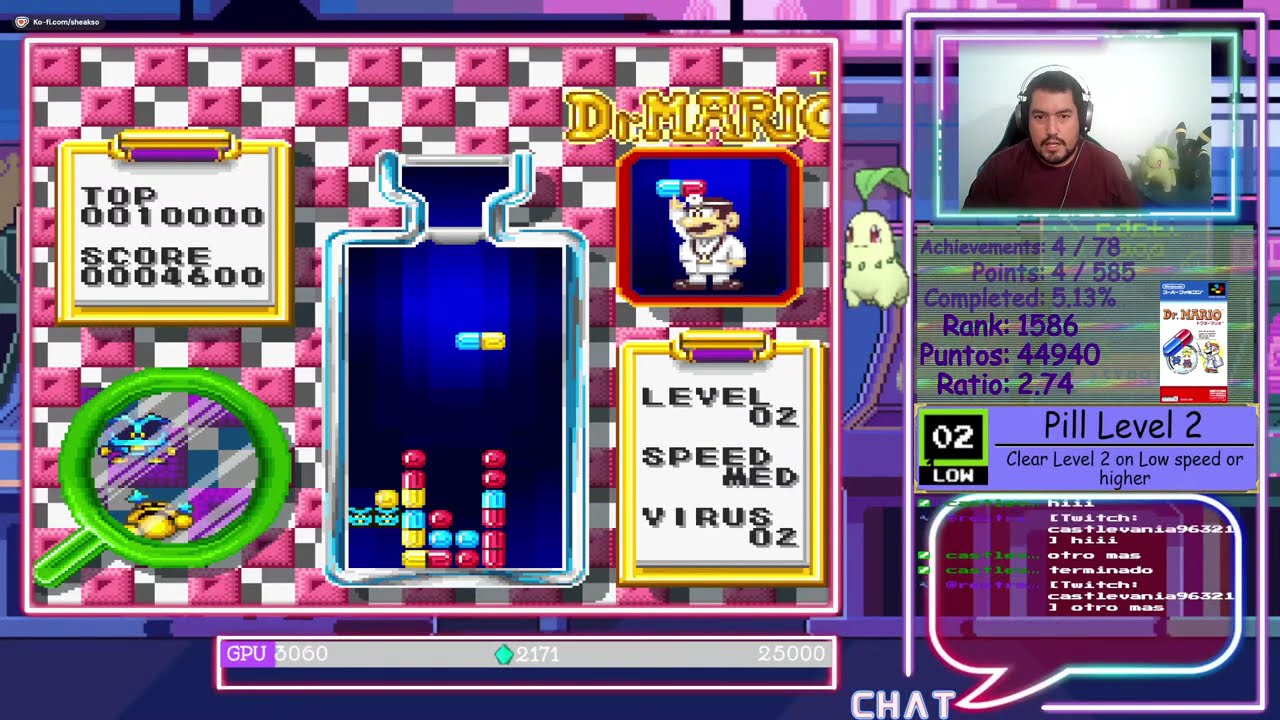 Dr. Mario Luego Mega Man - Retroachievements - Cheevos - Logros