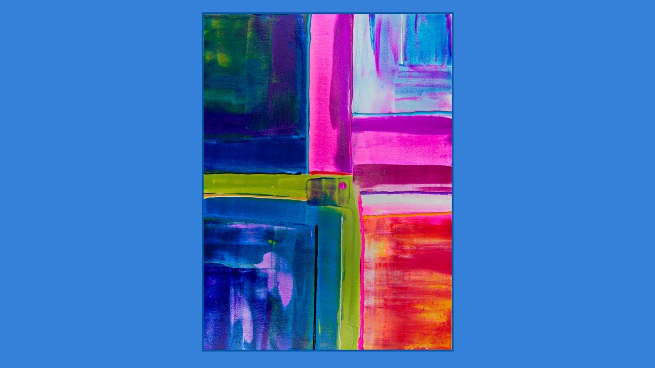 #10,258 Large Canvas Fluid Art | Easy Geometric Pattern Painting Technique 1.24.26