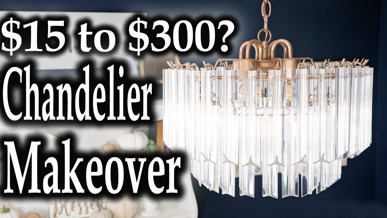 Thrift Store Makeover Furniture ✨ Chandelier on a budget DIY Ceiling Light Fixtures