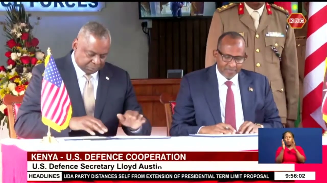Kenya and U.S sign a Defence Cooperation Agreement