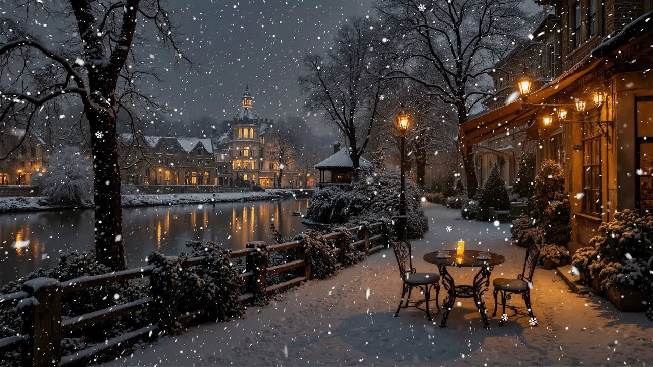 A Quiet Winter Evening by the River Victorian Manor Town | Dark Academia Ambience | Classical Piano