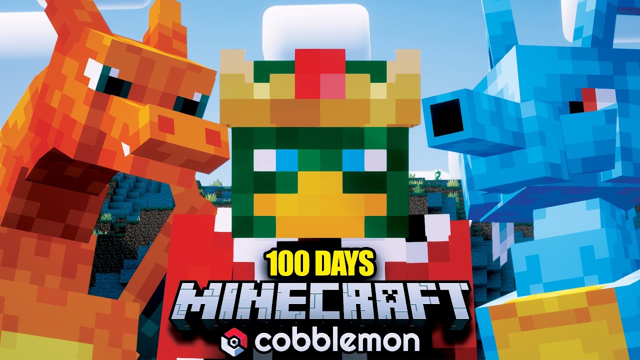 100 Days in DOUBLE BATTLE Cobblemon Against My Rival... (Minecraft Pokemon)