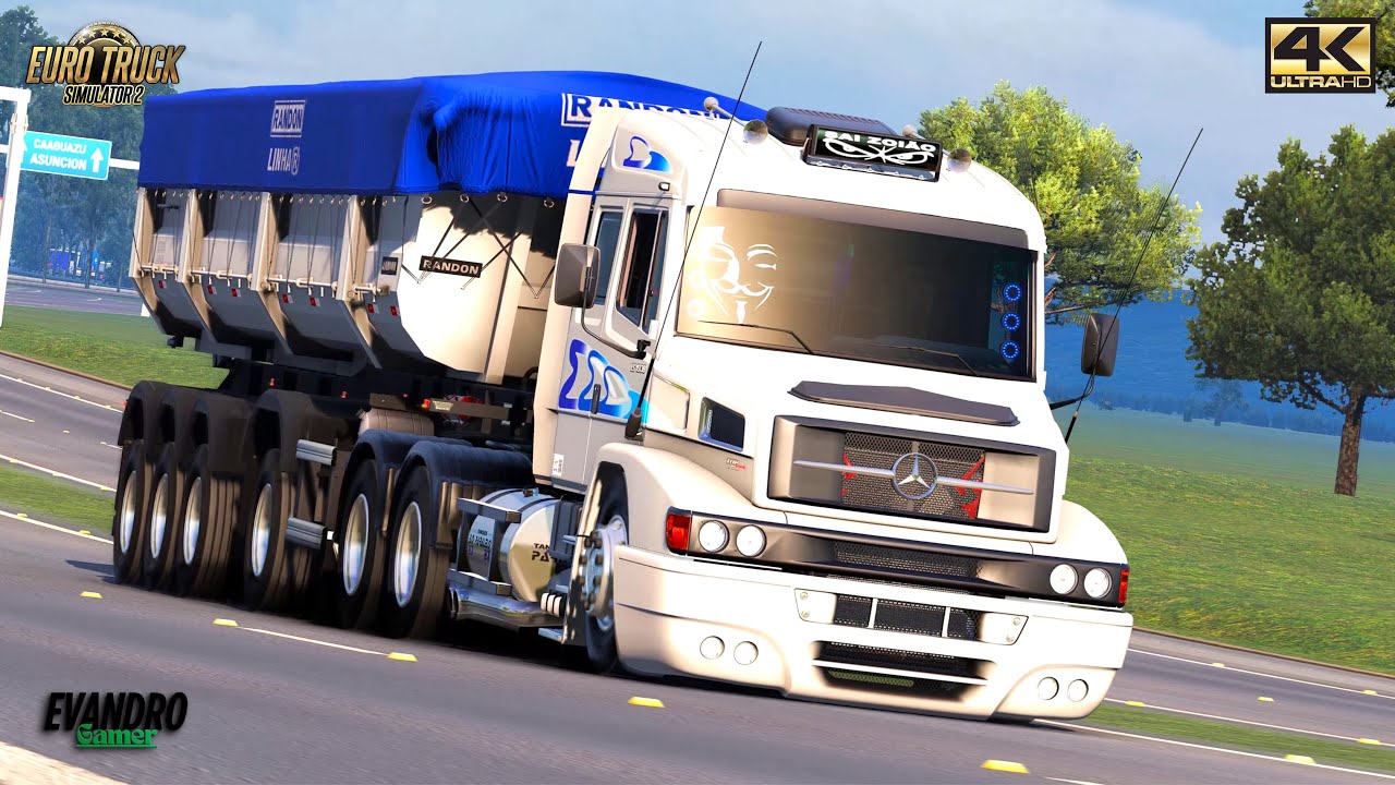 Pressão M-Benz LS 1938 Qualificada (59 t)) Caçãmba 4 Eixos Ets2 V1.57