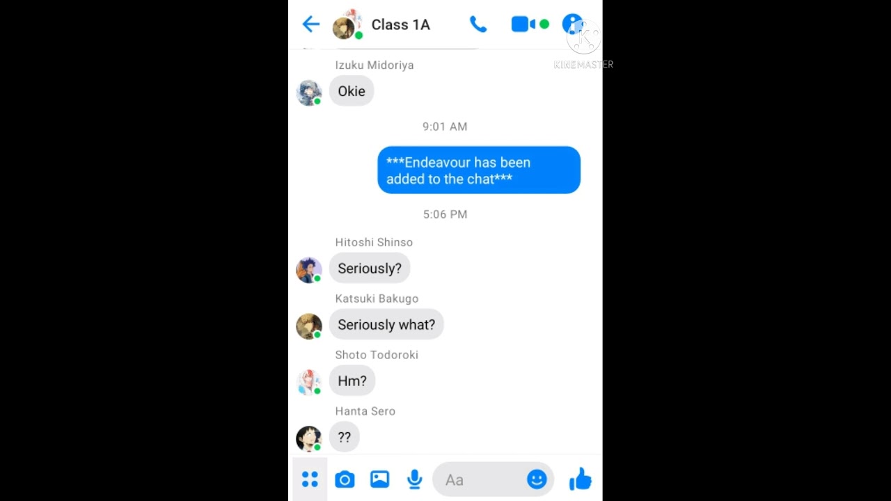Endeavor's first time in Class1-A Group chat Lyric prank EW song