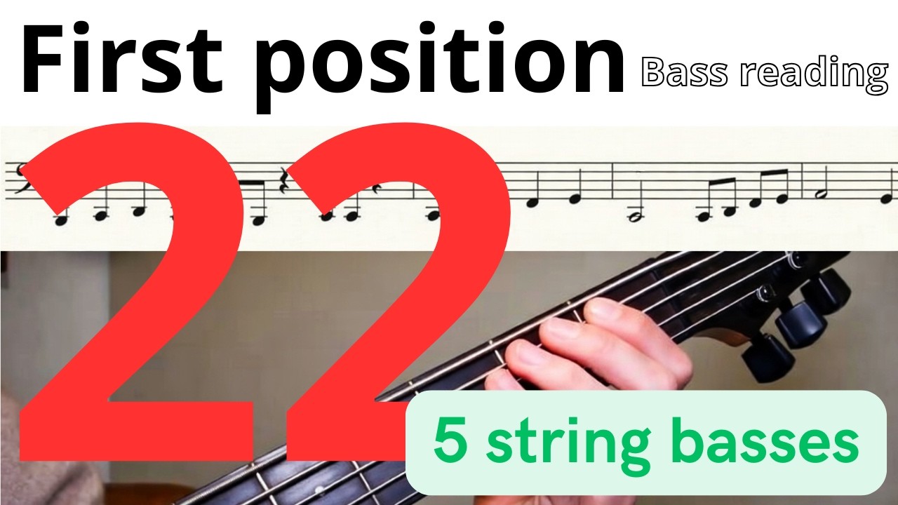 #22 (5-string basses) Bass Sight-Reading Exercise | Daily Practice (Bajo eléctrico)
