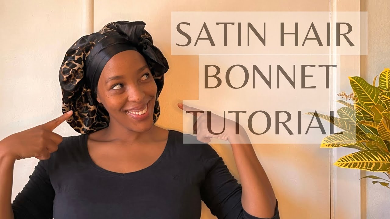 How to make a satin hair bonnet without elastic | No elastic satin bonnet DIY.