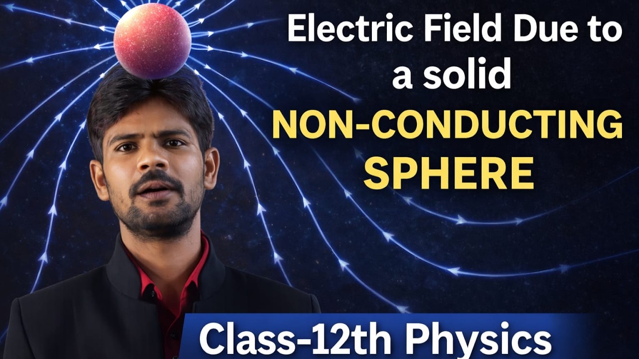 Class 12 physics   :electric field due to a solid non conducting sphere : by sadhu sir