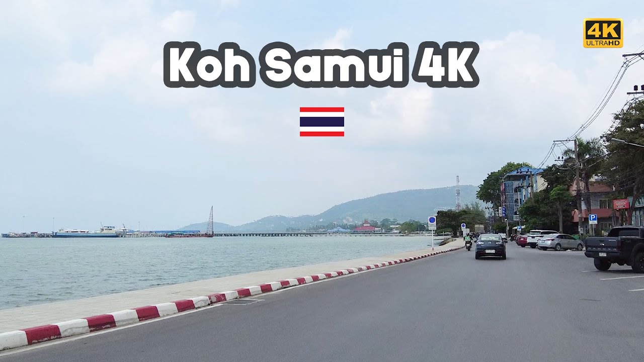 Driving 4K 🇹🇭 Koh Samui Island in Suratthani Thailand