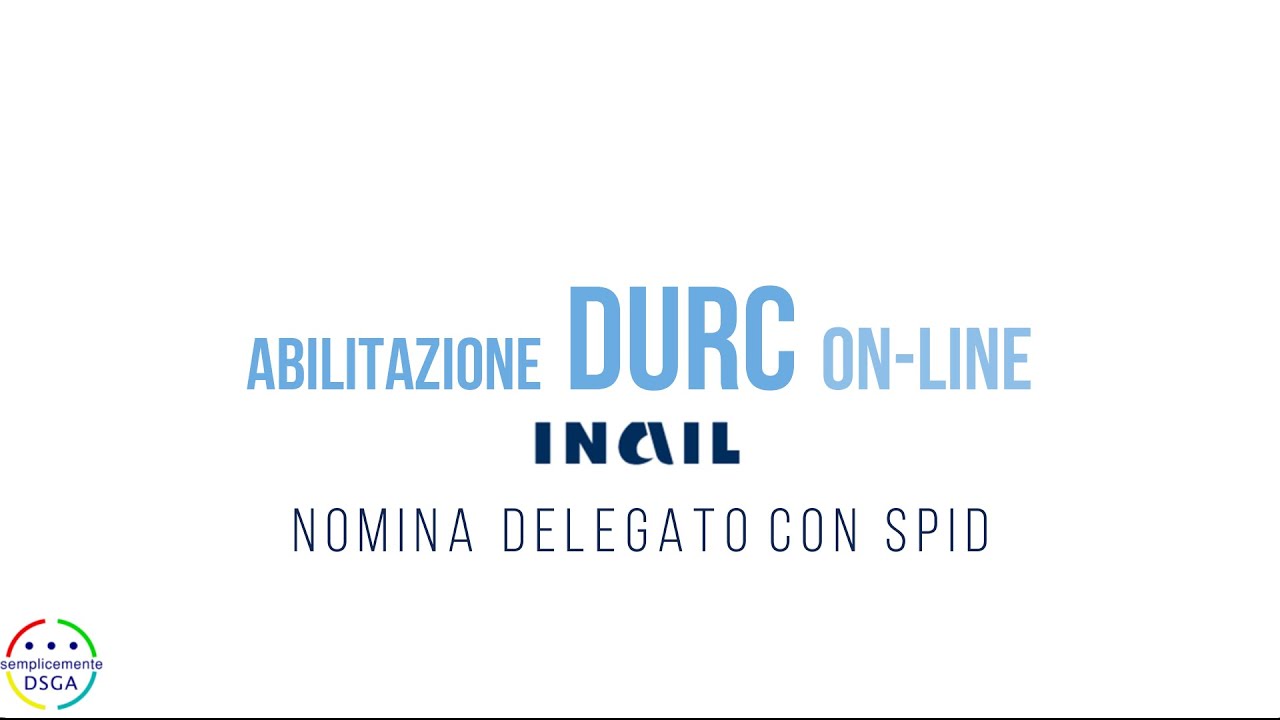 DURC ON-LINE DELEGATO INAIL