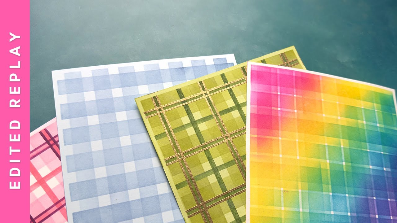 EDITED REPLAY - Creating custom plaids with stencils!