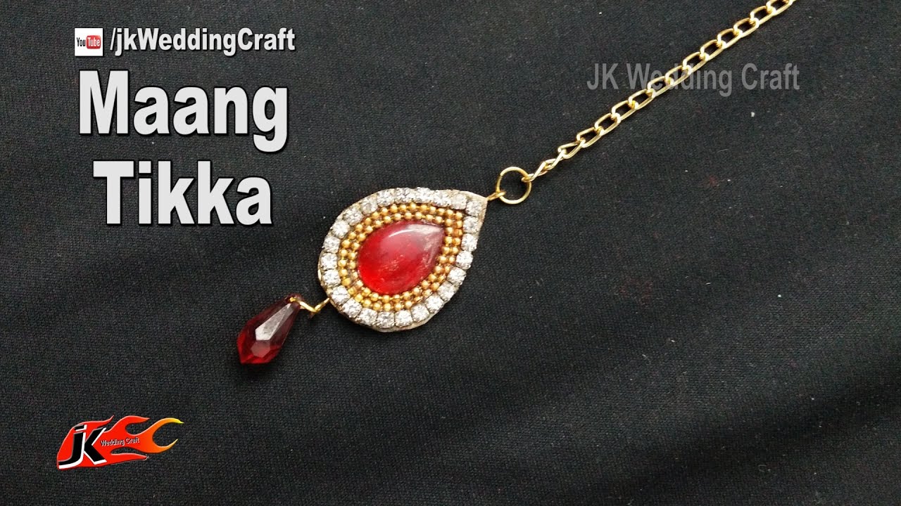 DIY Maang Tikka | How to make hair accessories at Home | JK Wedding Craft 125