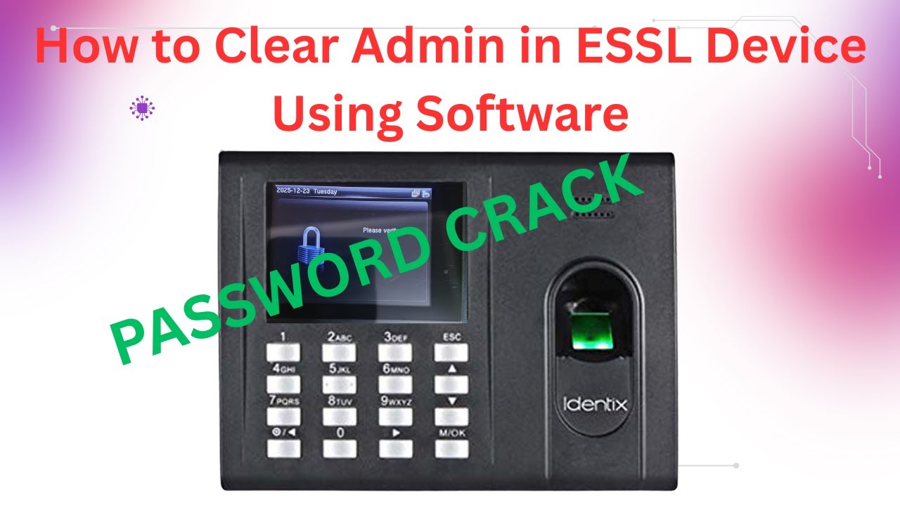Essl Admin Password Reset using Software | How to Clear Admin of Essl Device 