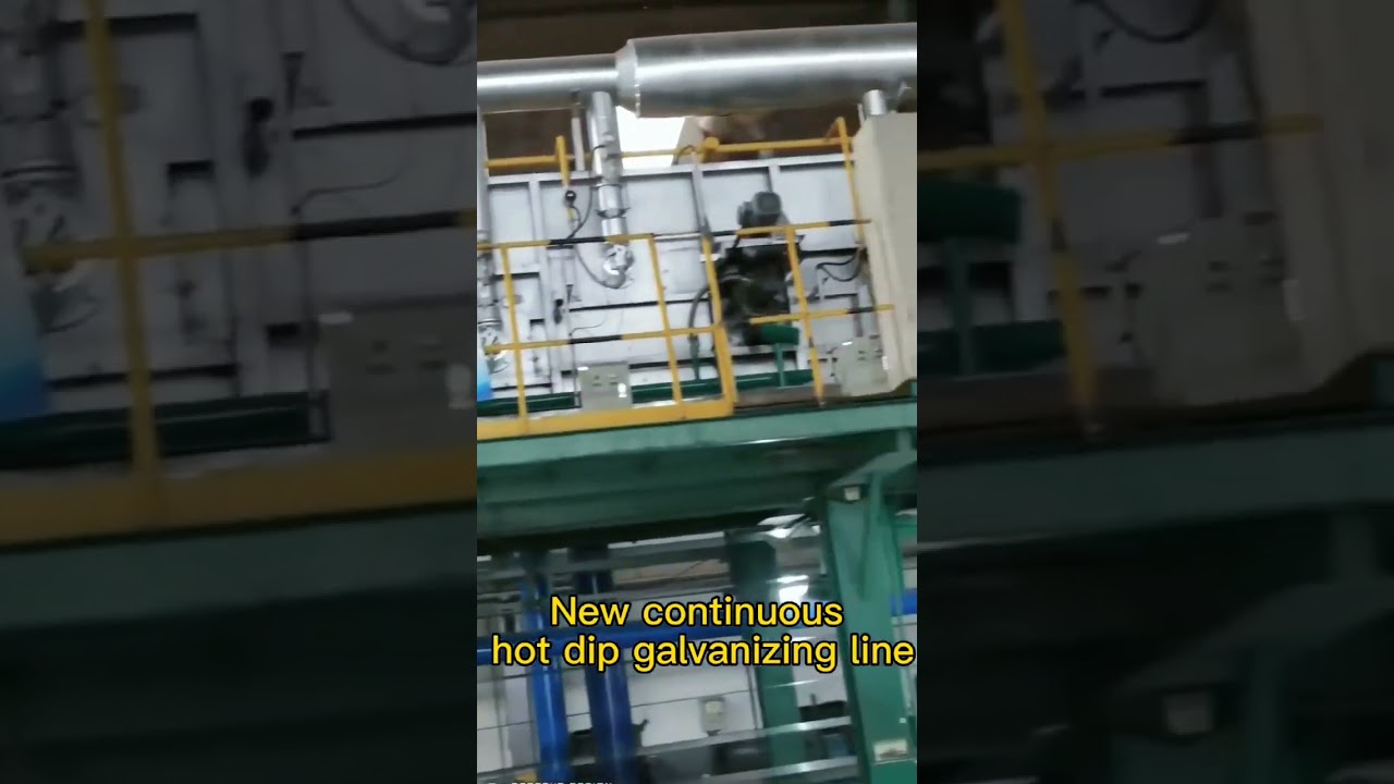 Newly built continuous hot dip galvanizing line.