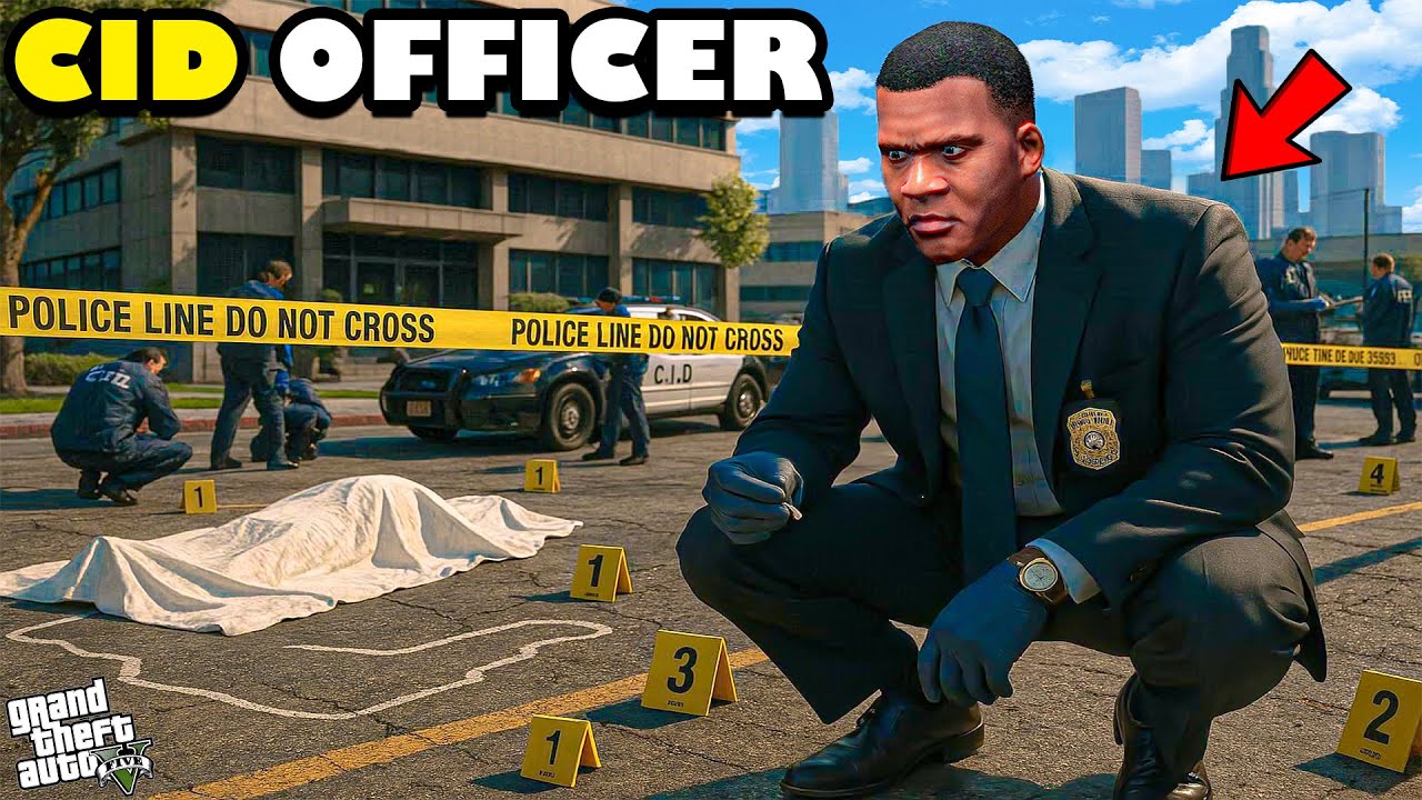 Franklin Becomes the Most Special CID Officer in GTA 5! 🔍🚔 | SHINCHAN and CHOP