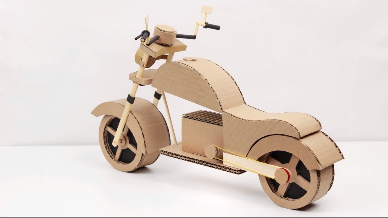 How to make a Motorcycle out of Cardboard - Amazing bike