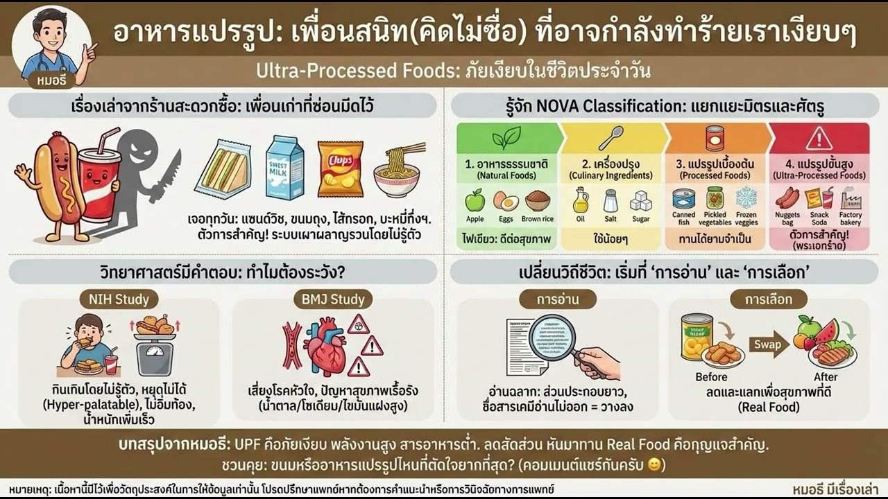 อาหารแปรรูป: เพื่อนสนิท(คิดไม่ซื่อ) ที่อาจกำลังทำร้ายเราเงียบๆ