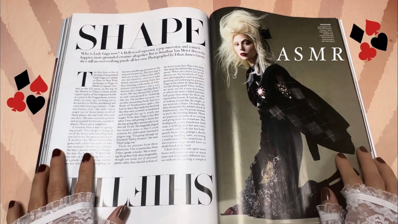 Lady Gaga ASMR | 😴 Soft Spoken Magazine Flip Through