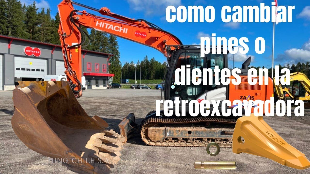 Cómo cambiar los pines o dientes en el balde de retroexcavadora