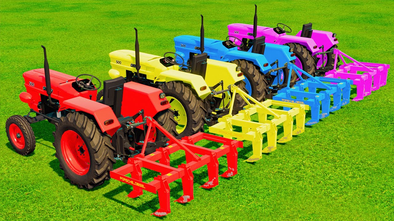 Work With COLORS - CAT BACKHOE LOADER at Work! - Farming Simulator 22