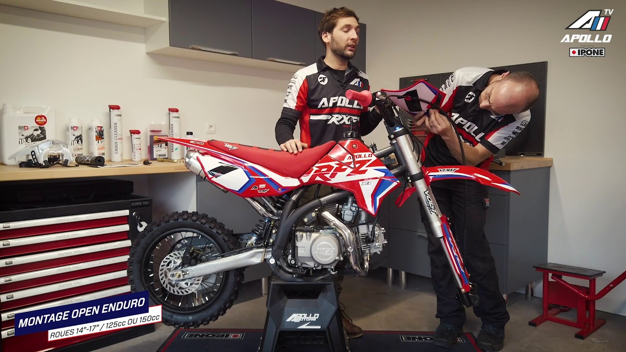 Unboxing & Instructions de montage - Dirt bike Apollo RFZ OPEN Enduro 125cc et 150cc 14/17