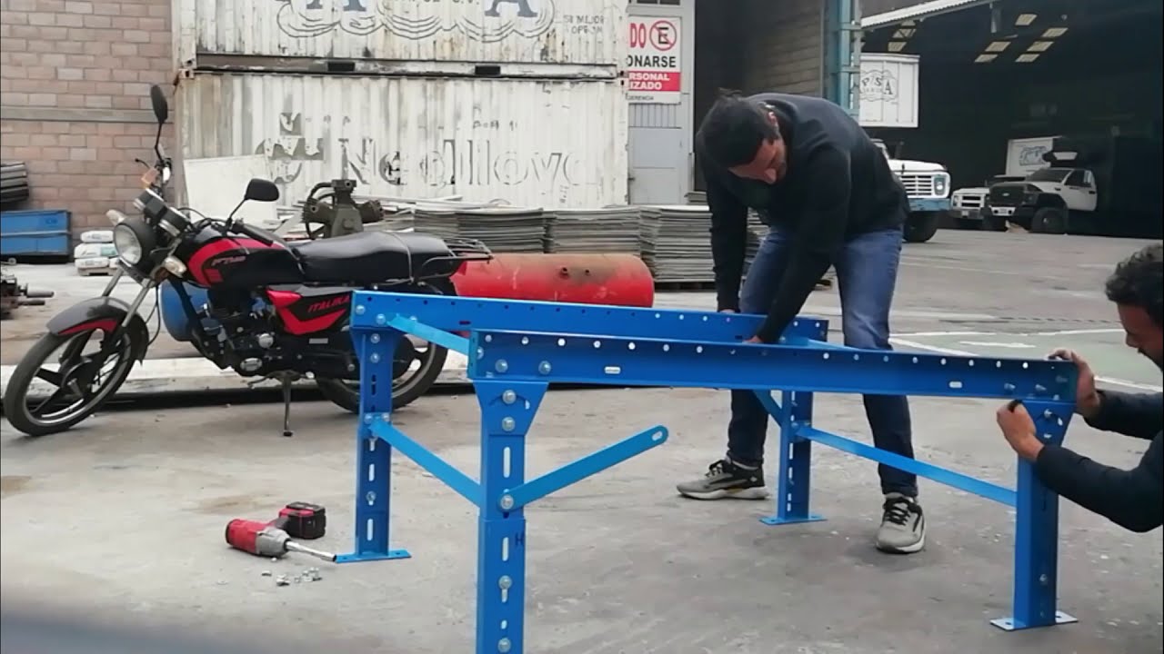 6) Armado de transportador de rodillos