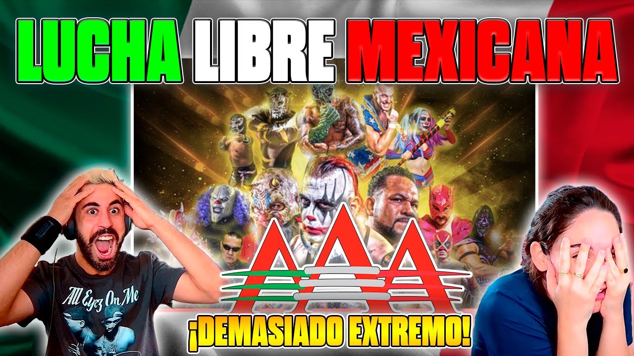 🇪🇸 REACCIÓN 🇲🇽 LUCHA LIBRE TRIPLE AAA 🇲🇽😱*ESTO ES MUY LOCO* NO PUEDO MIRAR 🇲🇽😱