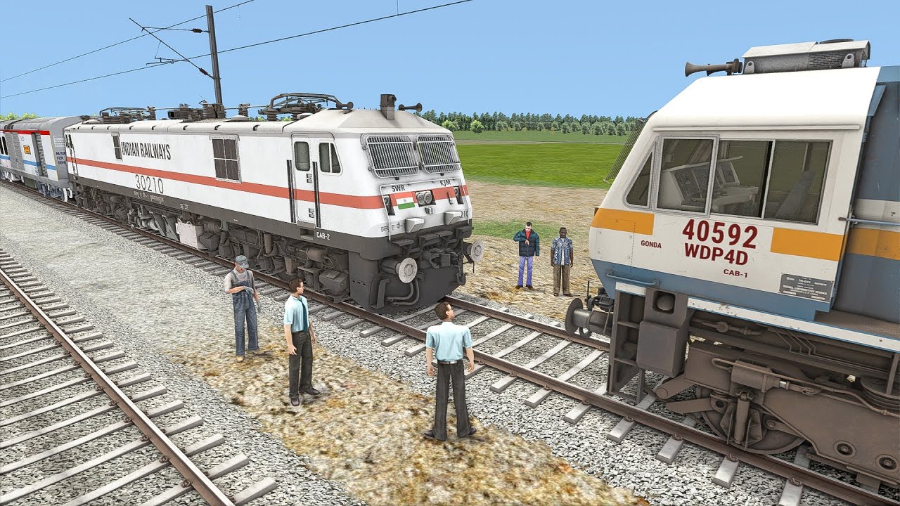 Locomotive Failed of Rajdhani Express Train & Rescued by WDP4D